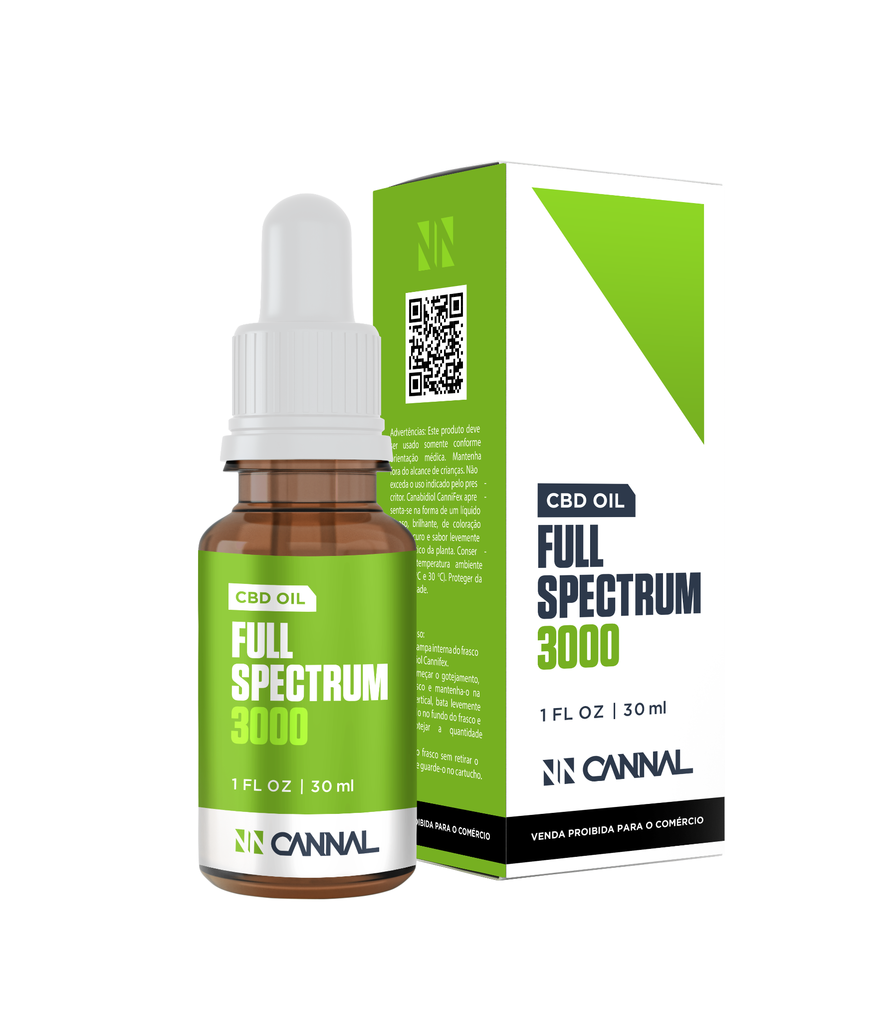Cannal Full Spectrum 3000 CBD oil bottle and carton